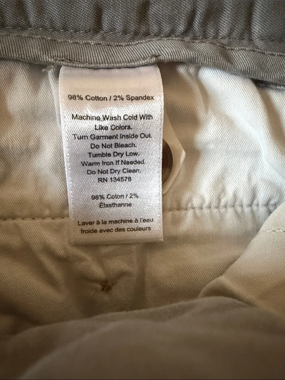 Vineyard Vines Light Gray Men's Flat Front Chinos 30x34 GUC